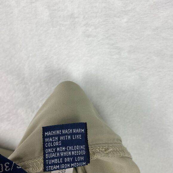 Ralph Lauren Pants Mens Size 36X30 Beige Straight Leg Flat Front 100% Cotton - Picture 15 of 15